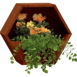 vidaXL - Plantenbakken wandmontage 46x10x40 cm cortenstaal roestig 2 Stuks