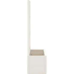 vidaXL - Plantenbak met latwerk 80x36x140 cm polypropeen wit