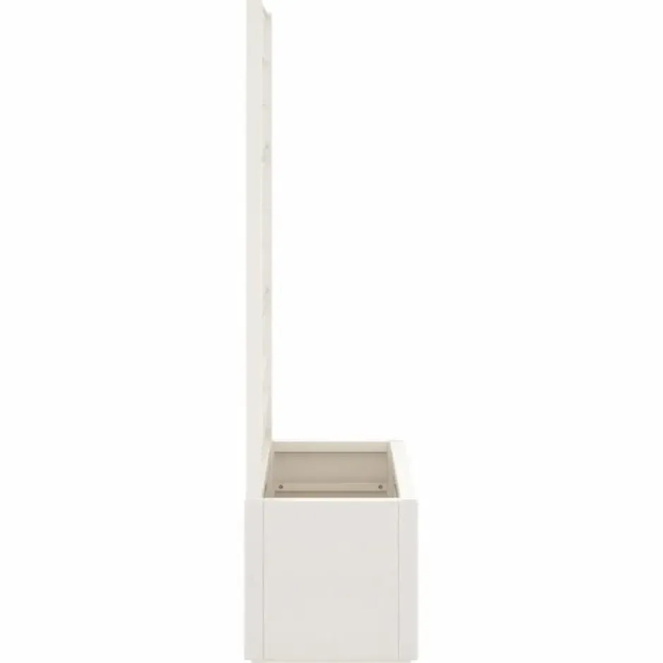 vidaXL - Plantenbak met latwerk 80x36x140 cm polypropeen wit