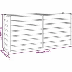 vidaXL - Plantenbak verhoogd 160x40x77 cm cortenstaal roestig