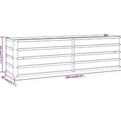 vidaXL - Plantenbak verhoogd 160x40x45 cm cortenstaal roestig