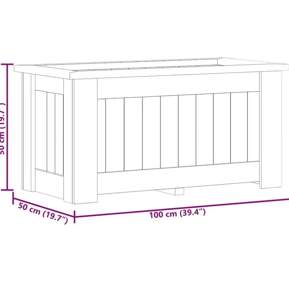 VIDAXL Plantenbak verhoogd 100x50x50 cm geïmpregneerd grenenhout