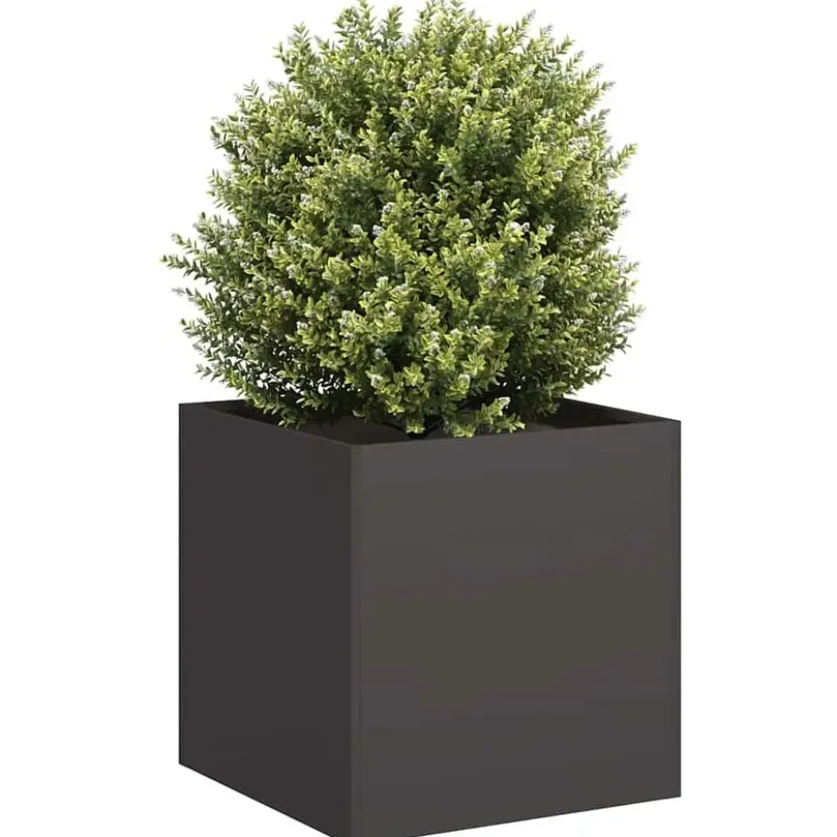 vidaXL - Plantenbak 40x40x40 cm koudgewalst staal zwart plantenbak