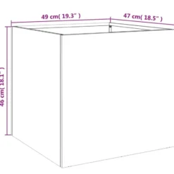 vidaXL - Plantenbak 49x47x46 cm koudgewalst staal wit verhoogde plantenbak