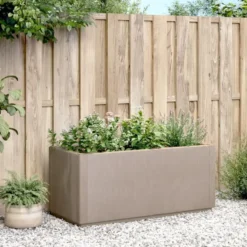 vidaXL - Plantenbak 80x36x35 cm polypropeen lichtbruin bloempot buitenpot