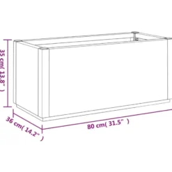 vidaXL - Plantenbak 80x36x35 cm polypropeen lichtbruin bloempot buitenpot