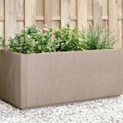 vidaXL - Plantenbak 80x36x35 cm polypropeen lichtbruin bloempot buitenpot