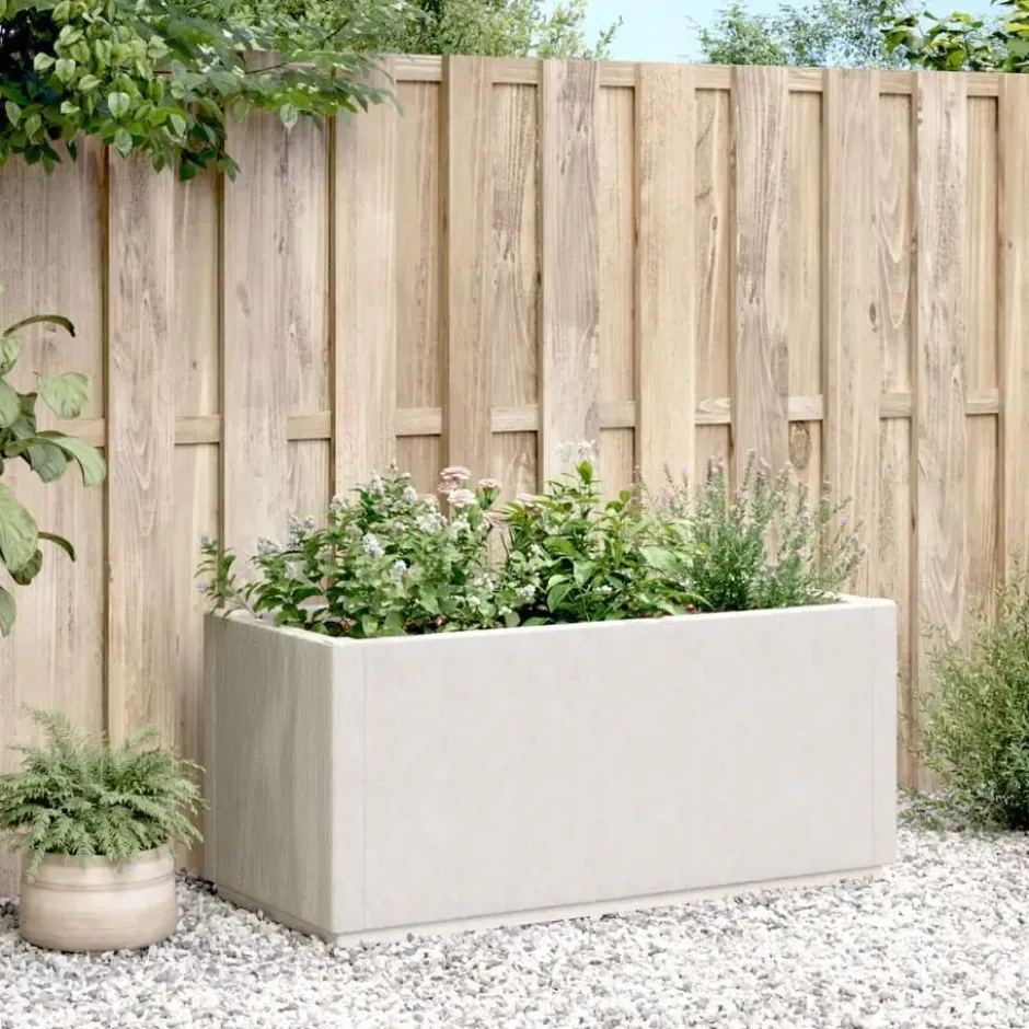 vidaXL - Plantenbak 80x36x35 cm polypropeen wit
