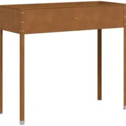 vidaXL - Plantenbak 100,5x40,5x90 cm weervast staal planter patio planter