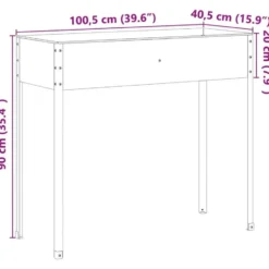 vidaXL - Plantenbak 100,5x40,5x90 cm weervast staal planter patio planter