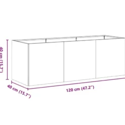 vidaXL - Plantenbak Zwart 120x40x40 cm Koudgewalst Staal