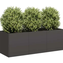 vidaXL - Plantenbak Zwart 120x40x40 cm Koudgewalst Staal