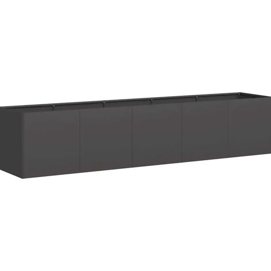 vidaXL - Plantenbak Zwart 200x40x40 cm Koudgewalst Staal
