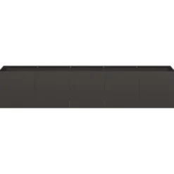 vidaXL - Plantenbak Zwart 200x40x40 cm Koudgewalst Staal