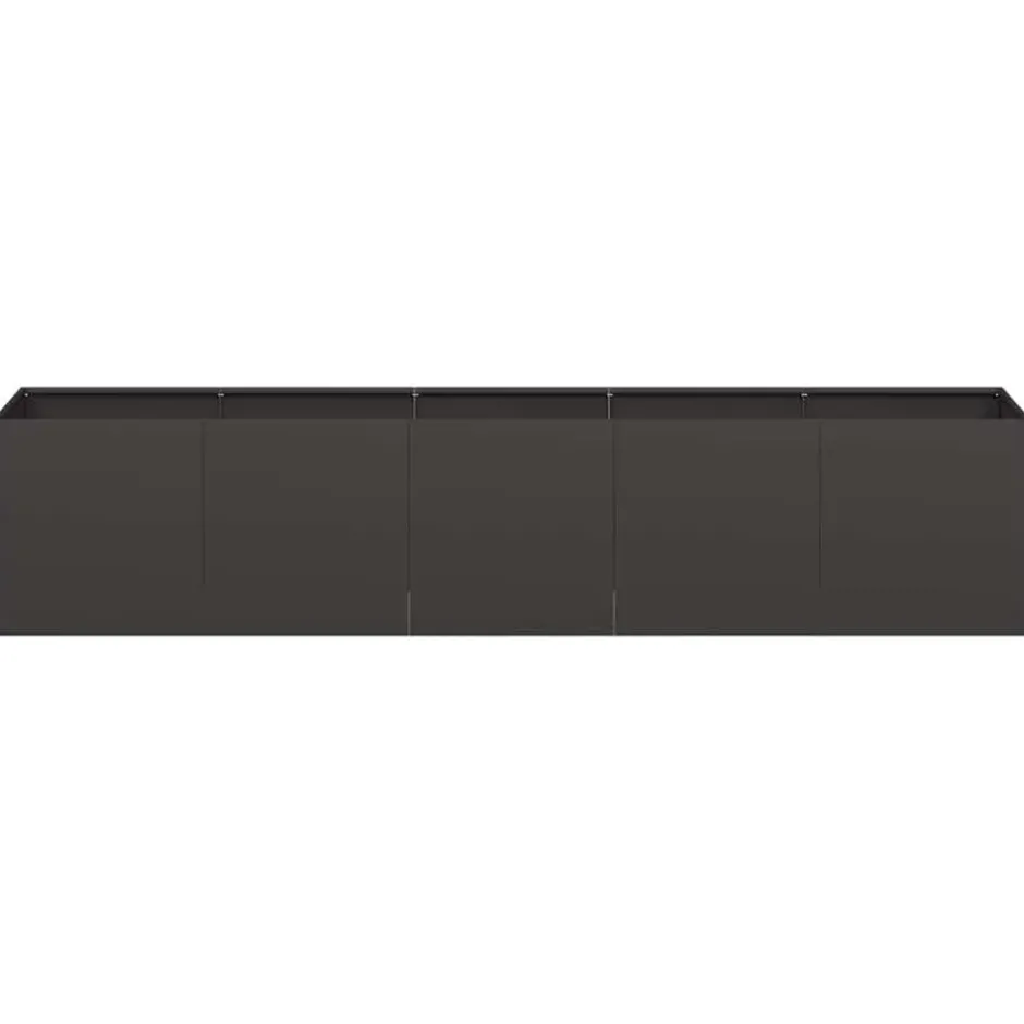 vidaXL - Plantenbak Zwart 200x40x40 cm Koudgewalst Staal