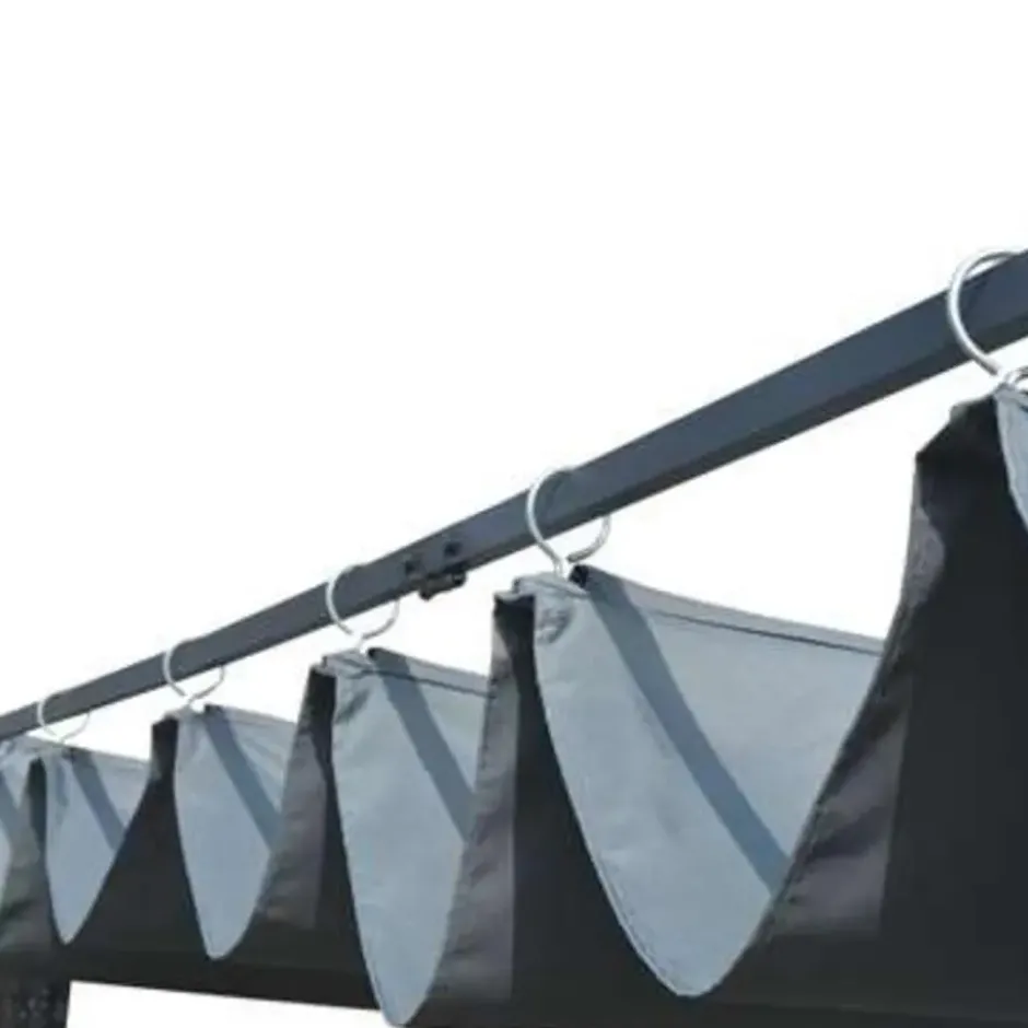 vidaXL - Prieel - Antraciet - Poly rattan - 300 x 300 x 220 cm