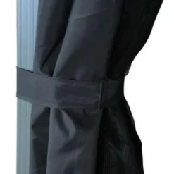VIDAXL Prieel met gordijn 300x300 cm aluminium antraciet