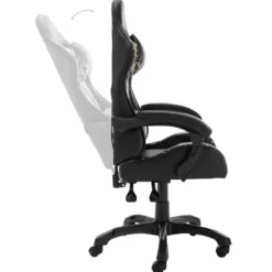 vidaXL - Race Stoel - Zwart - Kunstleer