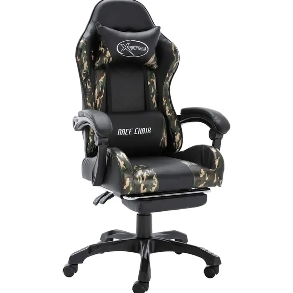 vidaXL - Race Stoel - Zwart - Kunstleer