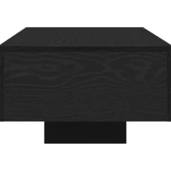 vidaXL - Rechthoekige Salontafel - Zwart eiken - Bewerkt hout - 100x49.5x31 cm