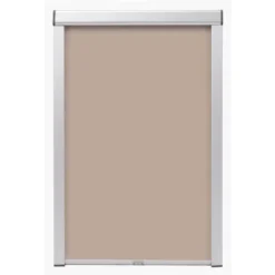 vidaXL - Rolgordijn - Beige - Stof