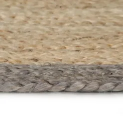 vidaXL Rond Tapijt – Grijs Jute – Ø150 cm – Duurzaam & Natuurlijk