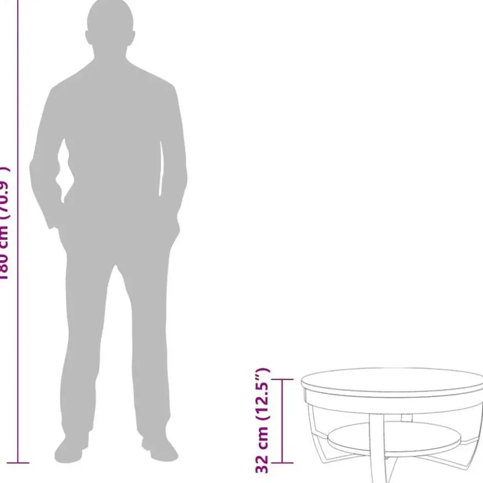 vidaXL - Salontafel - Bruin - Acaciahout