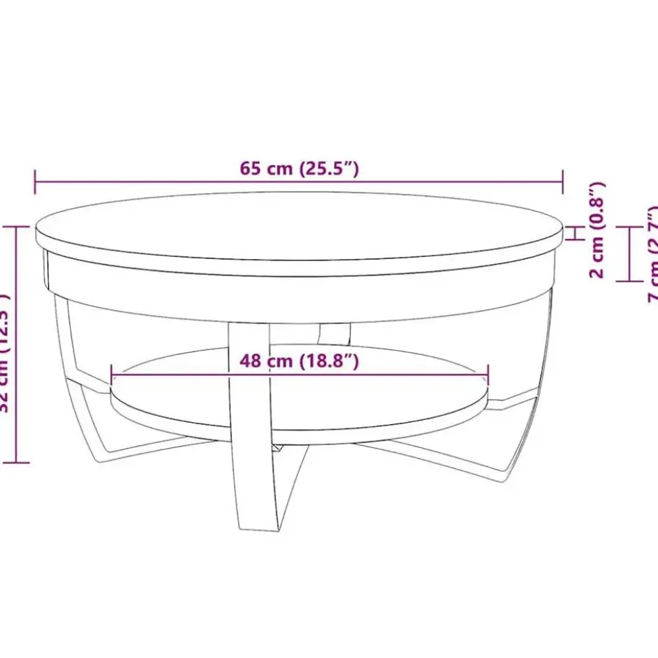 vidaXL - Salontafel - Bruin - Acaciahout