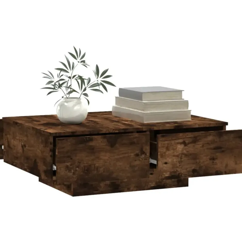 vidaXL - Salontafel - Bruin - Bewerkt hout - 90 x 60 x 31 cm