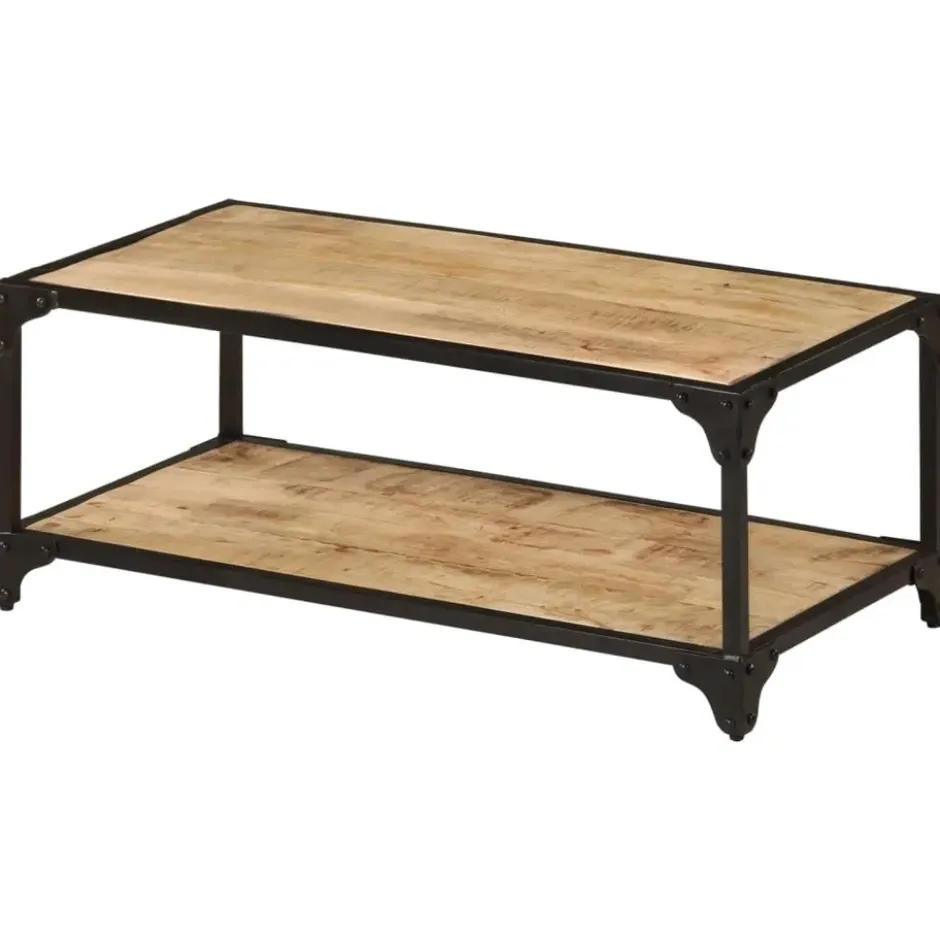 vidaXL - Salontafel - Bruin - Hout - 90 x 45 x 35 cm