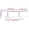 vidaXL - Salontafel - Grijs - Bewerkt hout - 90 x 60 x 31 cm