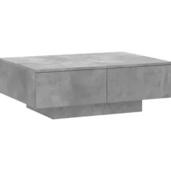 vidaXL - Salontafel - Grijs - Bewerkt hout - 90 x 60 x 31 cm