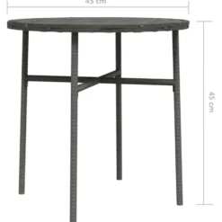 vidaXL - Salontafel - Grijs - Poly rattan