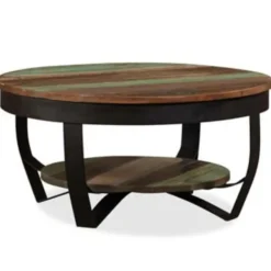 vidaXL - Salontafel - Multikleur - Hout - 65 x 32 cm