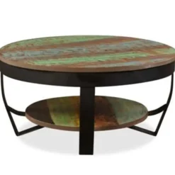 vidaXL - Salontafel - Multikleur - Hout - 65 x 32 cm