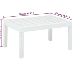 vidaXL - Salontafel - Wit - Kunststof