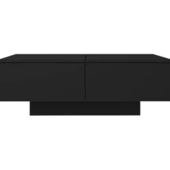 vidaXL - Salontafel - Zwart - Bewerkt hout - 90 x 60 x 31 cm