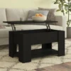 vidaXL - Salontafel - Zwart - Bewerkt hout - 79 x 49 x 41 cm