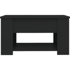 vidaXL - Salontafel - Zwart - Bewerkt hout - 79 x 49 x 41 cm