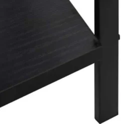 vidaXL - Schappenkast - Zwart - Bewerkt hout