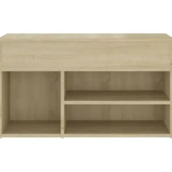 vidaXL - Schoenenbank - Bruin - Bewerkt hout