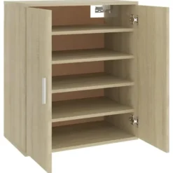 vidaXL - Schoenenkast - Bruin - Bewerkt hout - 60 x 35 x 70 cm