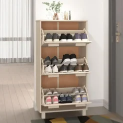 vidaXL - Schoenenkast - Bruin - Grenenhout