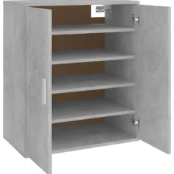 vidaXL - Schoenenkast - Grijs - Bewerkt hout
