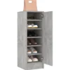 vidaXL - Schoenenkast - Grijs - Bewerkt hout - 31.5 x 35 x 92 cm
