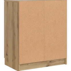 vidaXL - Schoenenkast met 2 deuren - Artisanaal eiken - Hout - 59x35x70 cm