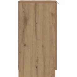 vidaXL - Schoenenkast met 2 deuren - Artisanaal eiken - Hout - 59x35x70 cm