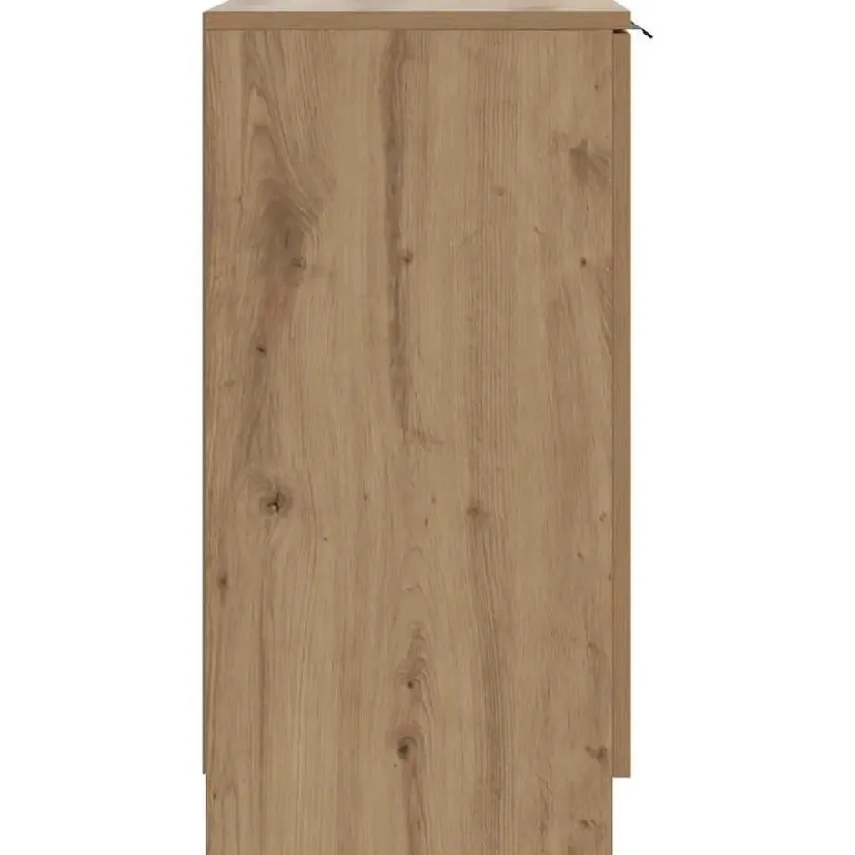 vidaXL - Schoenenkast met 2 deuren - Artisanaal eiken - Hout - 59x35x70 cm