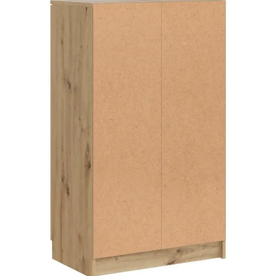vidaXL - Schoenenkast met 2 deuren - Artisanaal eiken - Hout - 59x35x100.5 cm