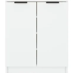 vidaXL - Schoenenkast met 2 deuren - Wit - Bewerkt hout - 59x35x70 cm